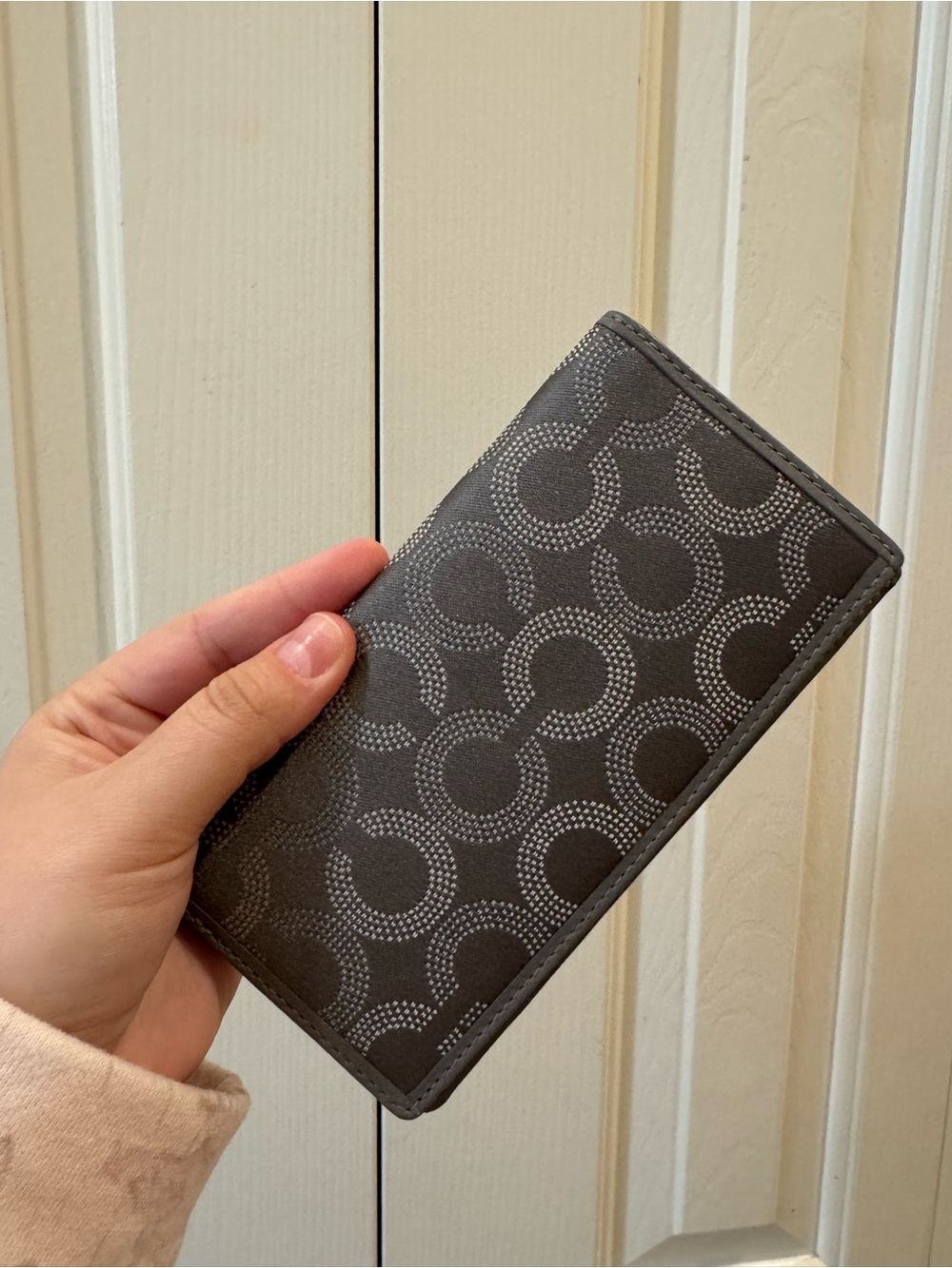 Coach Charcoal Signature Continental Wallet